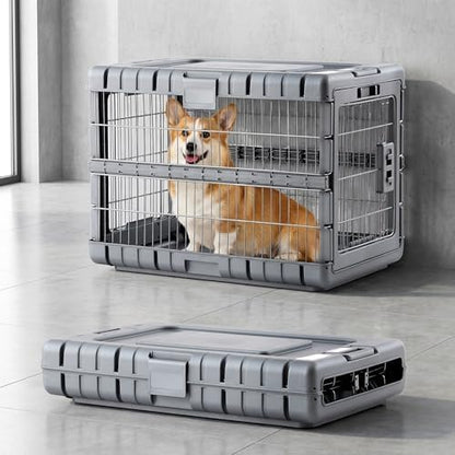 ZOMISIA 28" L Collapsible Dog Crate for Dogs, Heavy Duty Dog Kennel Indoor