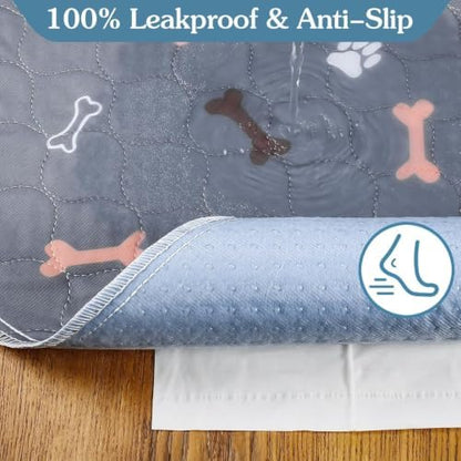 Washable Pee Pad for Dogs, 2 Pack Large Reusable Puppy Pads, 36"x48"