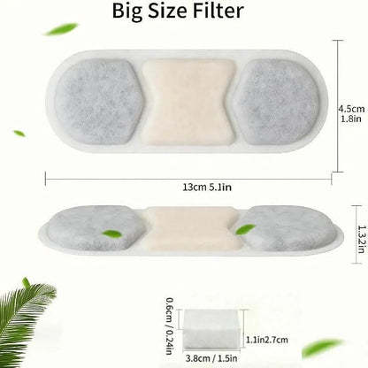 50 PCS/Set Dog Fountain Filter Replacement for Zuqqony DYSJ0112L/3.2Gal Water Fountain, Dog Water Bowl Dispenser for Large Dogs or Multi-Pet Home(24 Water Filters+24 Pre-filter Sponge+2 Brush)
