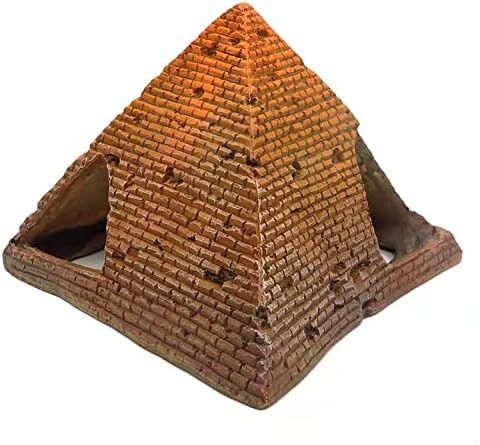 Large Pyramid Aquarium Landscaping Fish Hideout 5.5 inch Betta Fish Tank Exotic Decoration Gecko Snake Terrarium Decor Accessories