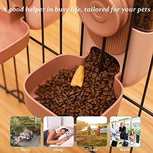 Rabbit Water Dispenser,Bunny Food Bowl,Ferret Feeders Water Bottle for Cage