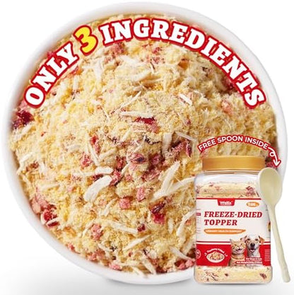 Wellix Freeze Dried Topper for Cats & Dogs, Cranberry Cat Treats, 7.05oz