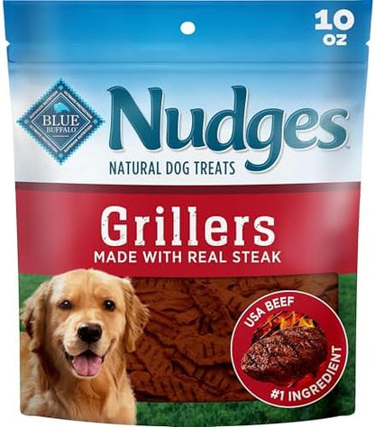 Blue Buffalo Nudges Grillers Steak Dog Treats, 10 oz