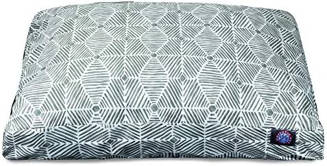 Majestic Pet Rectangular Dog Bed, Small, 27x20x4 in, Washable, Gray