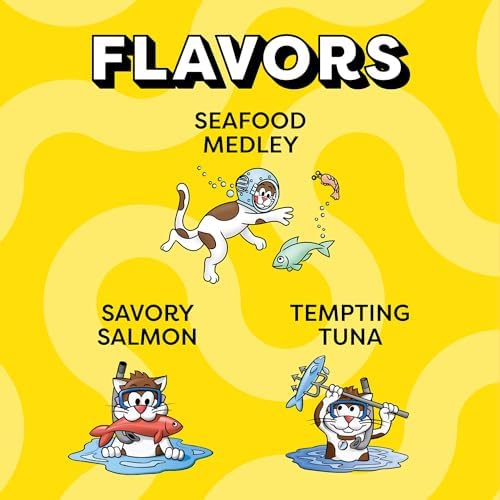 Temptations Cat Treats Classic Crunchy and Soft Seafood Lovers Variety Pack,3 oz. Pouches,(Pack of 12)