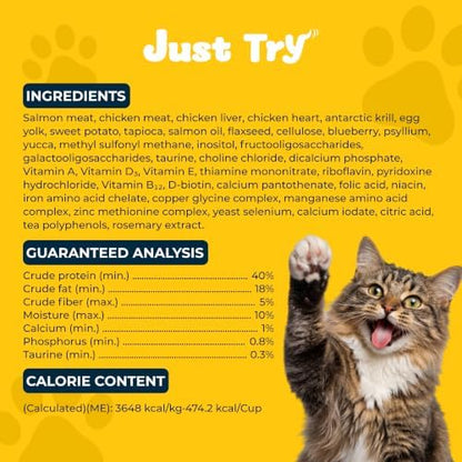 Just Try Skin & Coat Care Cat Food with Fish Oil & Omega3 & Taurine, 5 lb