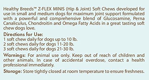 Healthy Breeds German Wirehaired Pointer Z-Flex Minis Hip and Joint Support Soft Chews 60 Count