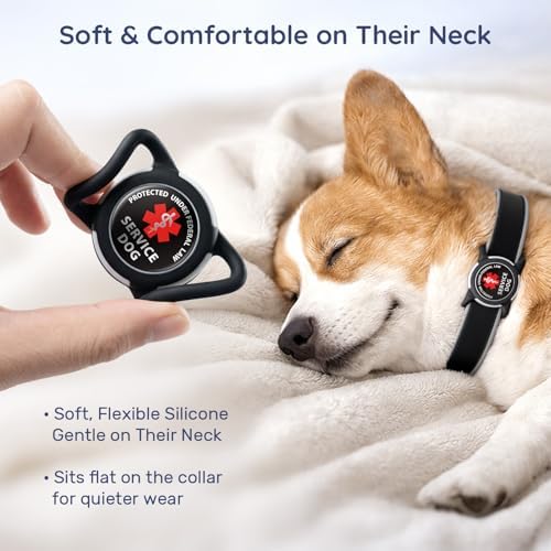 Waterproof AirTag Holder for Dog Collar, Soft Slide-On Dog AirTag Holder