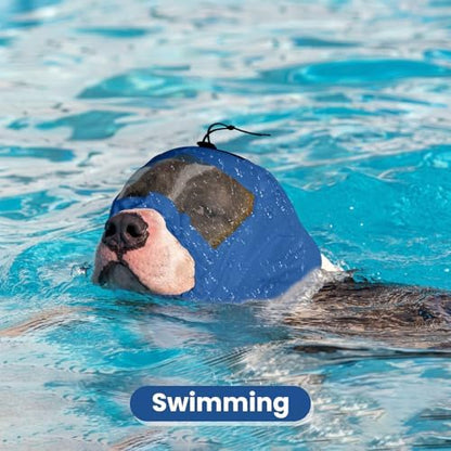 Nanaki Adjustable Shower Caps for Dogs Ear Covers for Bath, Shower Cap Reusable Waterproof, Dog Ear Muffs Snood Protection for Head Protection Hair Cap Bathing Grooming Swimming