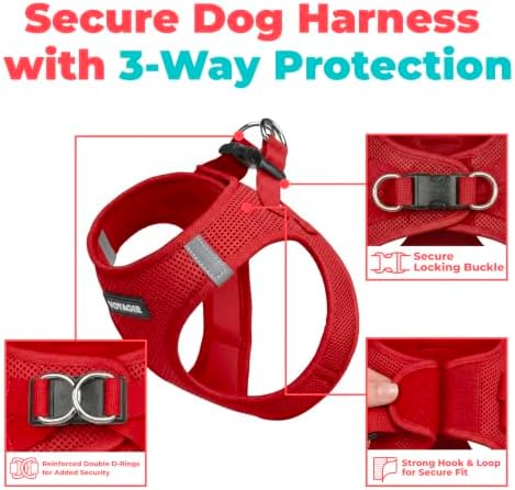 Voyager Step-in Air Dog Vest Harness - Red, XXX-Small
