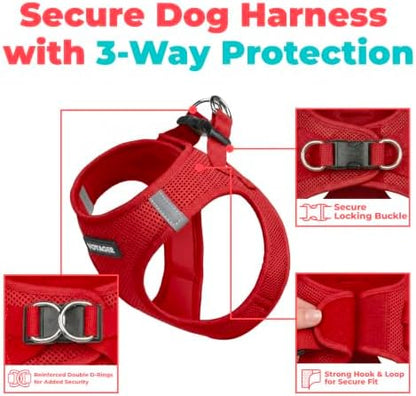 Voyager Step-in Air Dog Vest Harness - Red, XX-Small