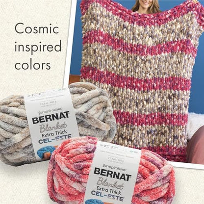 Bernat Blanket Extra Thick Cel-Este Chunky Yarn, Jupiter Red, 2-Pack