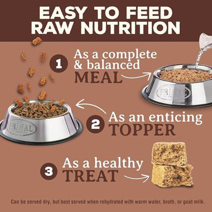 Primal Freeze Dried Raw Dog Food Nuggets, Pork, 14 oz (2 Pack)