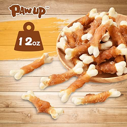 PAWUP Chicken Wrapped Puppy Chew Bones Dog Treats, 12.5 oz