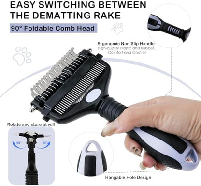 3-IN-1 Pet Deshedding and Grooming Brush Tool