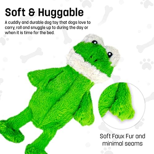 FGA MARKETPLACE Frog-Grey Rabbit Flat NO Stuffing NO Squeak Plush Dog Toy, Funny Style Will Entertain Your Pet for Hours, Recommended for Small and Medium Dog 21 INCH Long