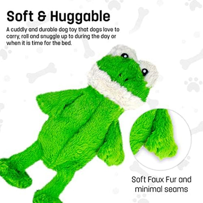 FGA MARKETPLACE Frog-Fox Flat NO Stuffing NO Squeak Plush Dog Toy, Funny Style Will Entertain Your Pet for Hours, Recommended for Small and Medium Dog 21 INCH Long