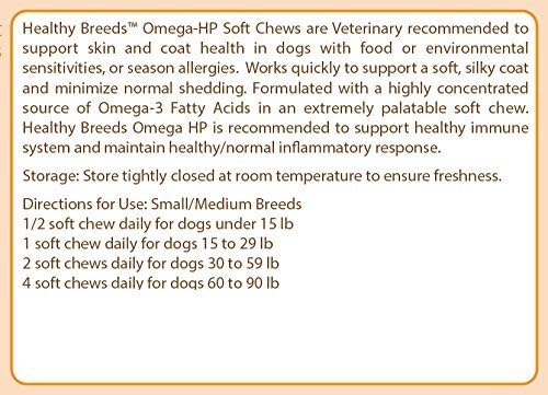 Healthy Breeds Xoloitzcuintli Omega HP Fatty Acid Skin and Coat Support Soft Chews 60 Count