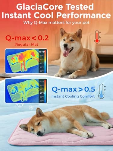 furrybaby Dog Cooling Mat,Self Cooling Mat for Large Dogs& Cats,Pink