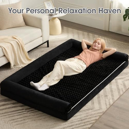 BFPETHOME Orthopedic Washable Human Dog Bed for Adult & Dog Cozy Sleep