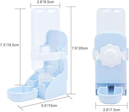 2 Pack 17oz Rabbit Water Bottle No Drip – Hanging Automatic Cage Dispenser for Small Pets Leak-Proof Water Feeder for Bunny, Guinea Pig, Chinchilla, Ferret, Hamster, Hedgehog