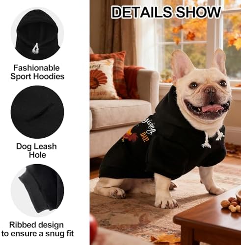 EXPAWLORER Dog Hoodies for Small Medium Large Dogs,Thanksgiving Turkey M