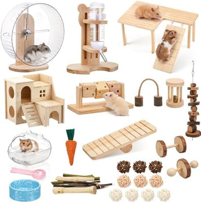 40 Pcs Hamster Cage Accessories Exercise Wheel,Interactive Style