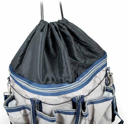 Jeffers Poplar Head Grooming Bag – Horse Grooming Organizer Tote with Pockets for Brushes, Tools, Clippers, Shampoo, Detangler – Stable Barn Kit Carrier for Horses, Pets, Latte Snaffles & Irons
