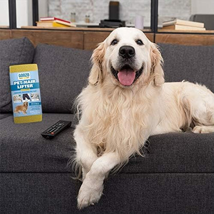 Gonzo Pet Hair Remover - 2 Pack - Lift and Remove Dog, Cat and Other Pet Hair from Furniture, Carpet, Bedding and Clothing
