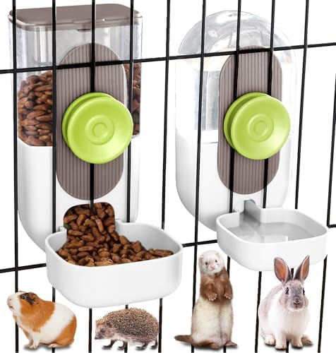 Kenond 35oz Rabbit feeders,Rabbit Water Dispenser,Pet Ferret Cage Food Bowl