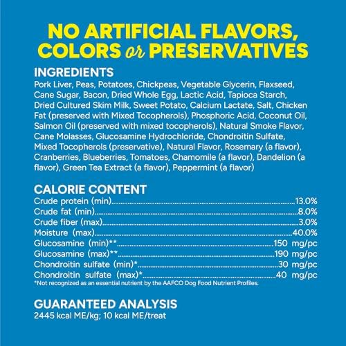 Cloud Star Dynamo Dog Soft Chews Hip & Joint Grain Free Dog Treats, Bacon & Cheese, 14 oz. Pouch