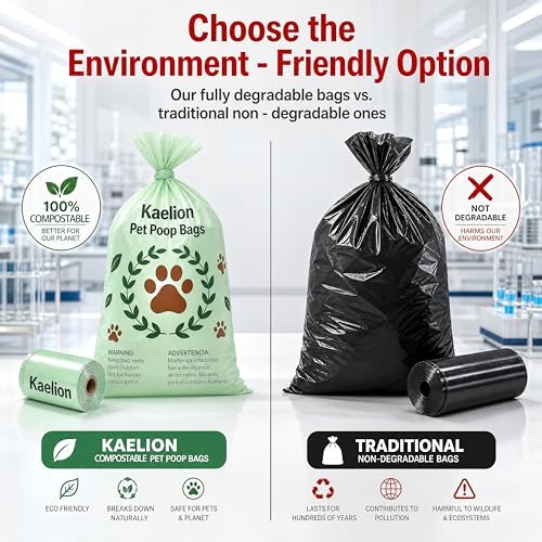 Compostable Dog Poop Bags, 270 Lavender Scented Waste Bags