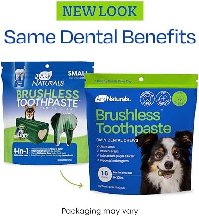Ark Naturals Brushless Toothpaste Dog Dental Chews - Medium Breeds (60 ct)