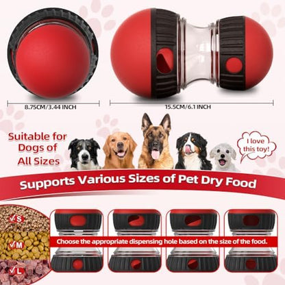 Mankoda Interactive Dog Puzzle Toy, Rolling Treat Dispenser Slow Feeder