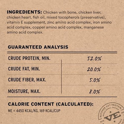 Vital Essentials Freeze Dried Cat Food, Chicken Nibs, 12 oz Bag