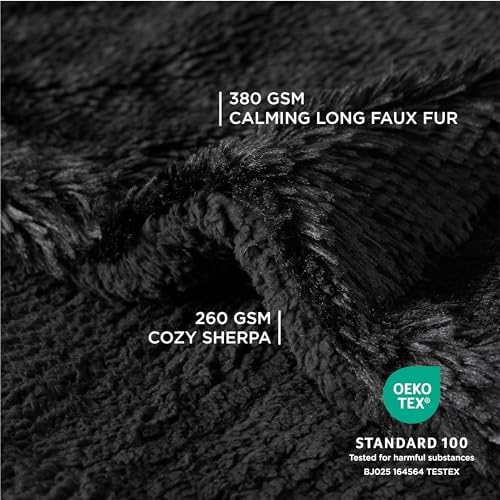 Bedsure Waterproof Dog Blankets for Large Dogs, Fluffy Faux Fur, 60×80"