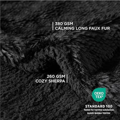 Bedsure Waterproof Dog Blankets for Large Dogs, Fluffy Faux Fur, 60×80"