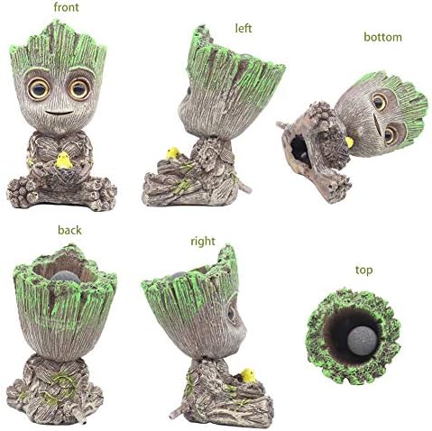 Ulifery Baby Tree Groot Fish Tank Decorations with Bubbler Toy Air Ornament Figurines Aerating Aquarium Decorations