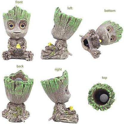 Ulifery Baby Tree Groot Fish Tank Decorations with Bubbler Toy Air Ornament Figurines Aerating Aquarium Decorations