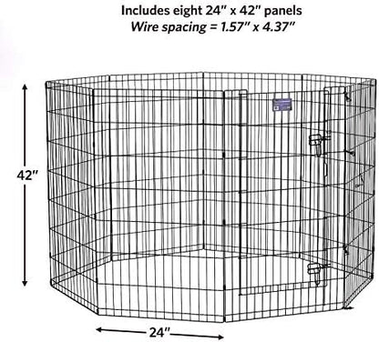 MidWest 42-Inch Exercise Pen, Single Door, 16 Sq Ft Play Area