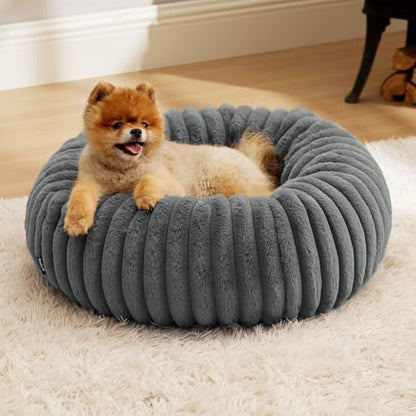 Bedsure ComfyFleece™ Donut Small Dog Bed with Removable Washable Cover