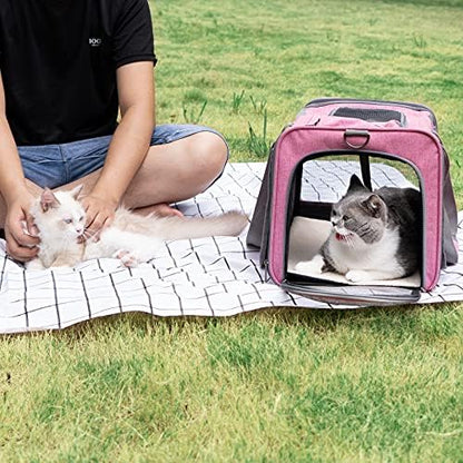 GAPZER Pet Carrier for Large and Medium Cat, Soft-Sided Pet Crate for Puppy