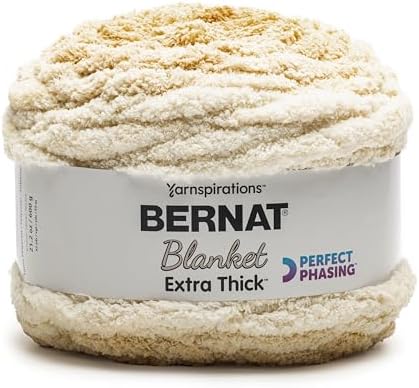 Bernat Blanket Extra Thick Perfect Phasing Chunky Yarn, Golden