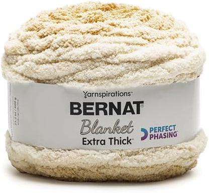 Bernat Blanket Extra Thick Perfect Phasing Chunky Yarn, Golden