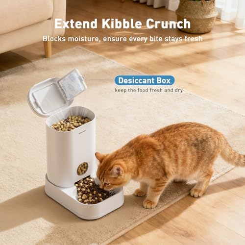 PAWGETHER® 2 Pack Gravity Cat Feeder and Water Dispenser No-Electricity 1 Gallon/3.5L Automatic Cat Feeder and Waterer Dog Water Bowl Dispenser Pet Food Dispenser Puppy Kitten Rabbits