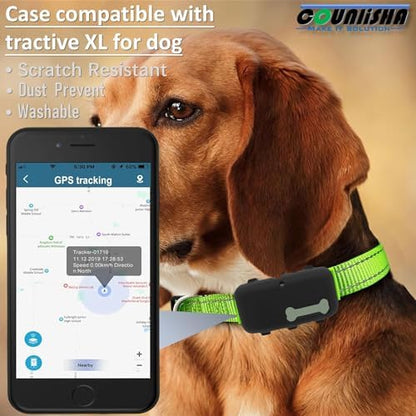 Silicone Holder Compatible for Tractive XL GPS Dog Tracker (Black,1 Pack)