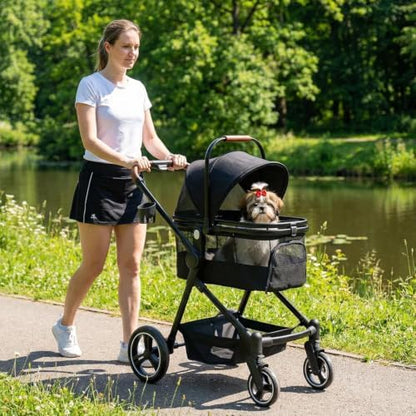 3-in-1 Foldable Pet Stroller for Dogs/Cats