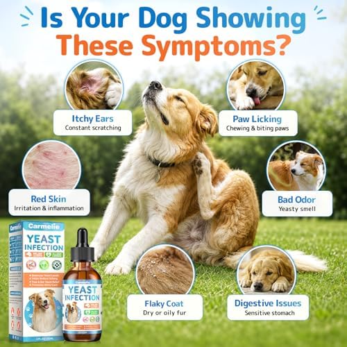 Yeast Infection Treatment for Dogs, Carmelie Ear Paw Itch Discomfort Care