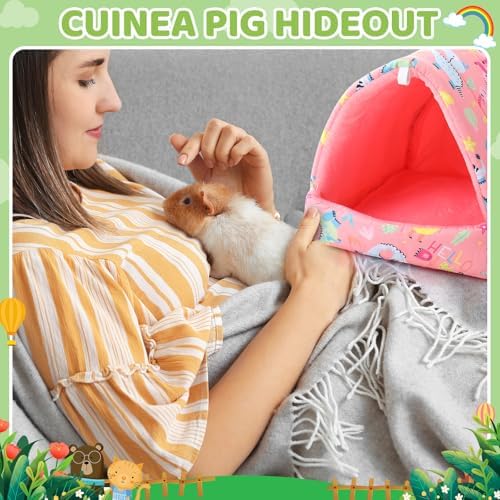 Ripeng 6 Pcs Guinea Pig Hideout Rabbit Bed, 7.9inch Cute Animals