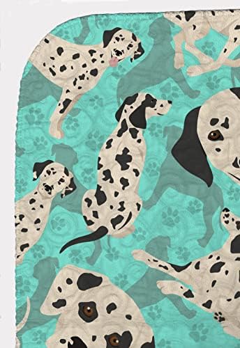Caroline's Treasures MLM1033LQB Dalmatian Quilted Blanket 50x60 Artwork Pattern Quilted Throw Blanket for Bed, Couch, Sofa, Soft and Lightweight